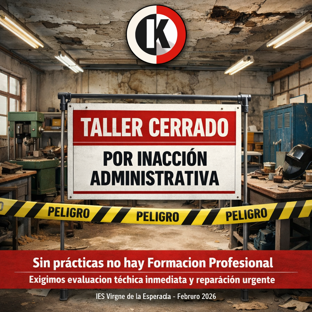 COMUNICADO URGENTE SOBRE EL CIERRE DEL TALLER DEL CICLO FORMATIVO - SINDI-K