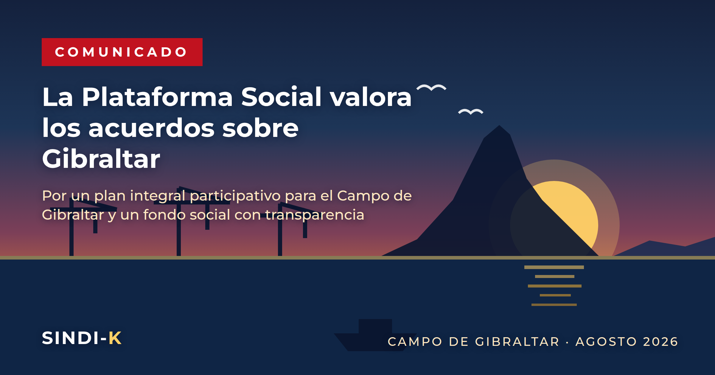 Sindi-K participa en la reunión de la Plataforma Social del Campo de Gibraltar y valora los acuerdos sobre Gibraltar - SINDI-K